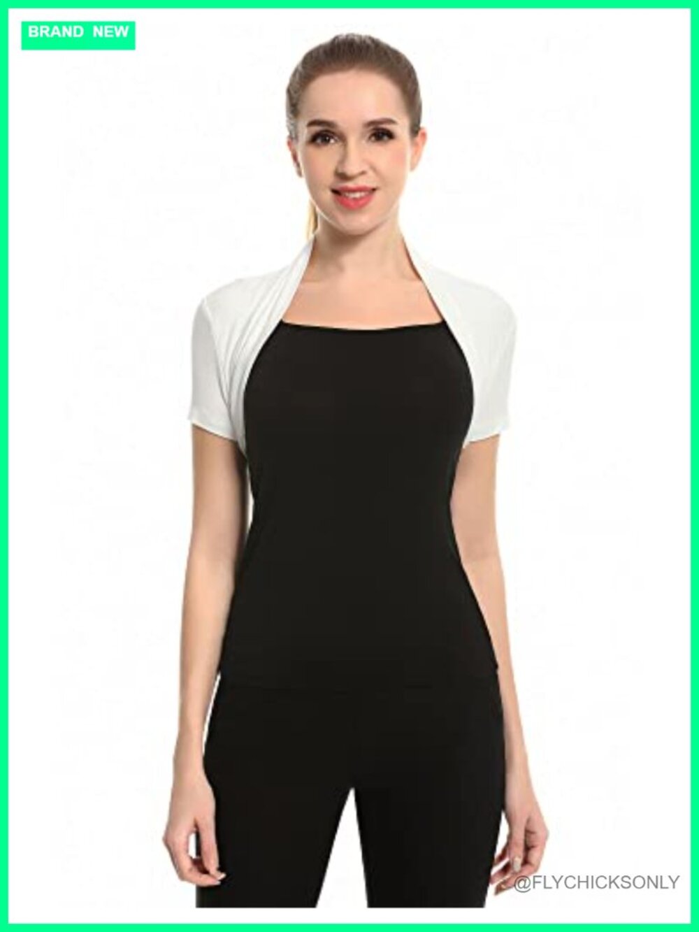 Women's Short Sleeve Bolero Cardigan Open Front Shrug